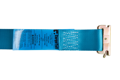 20' Blue E-Track Ratchet Strap ($8.34 Each - Box of 20) CargoTuff