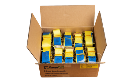 12' Yellow E-Track Ratchet Strap ($7.69 Each - Box of 20) CargoTuff