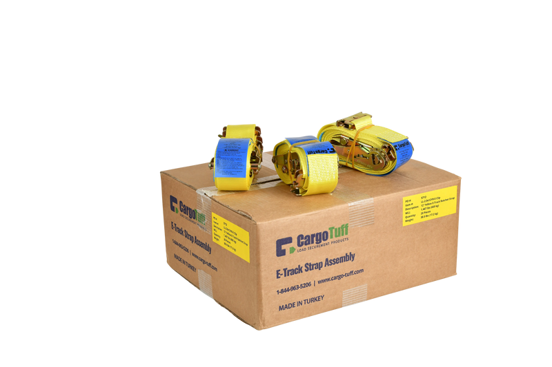 12' Yellow E-Track Ratchet Strap ($7.69 Each - Box of 20) CargoTuff
