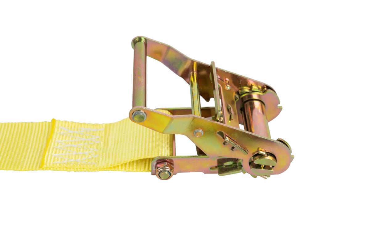 12' Yellow E - Track Ratchet Strap ($7.69 Each - Box of 20) - safeloadshop.com