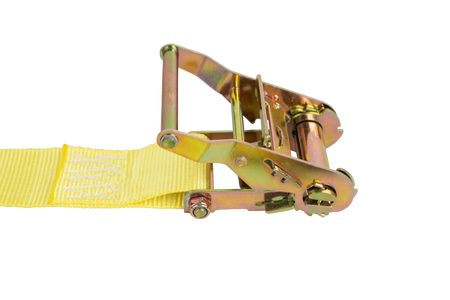 12' Yellow E - Track Ratchet Strap ($7.69 Each - Box of 20) - safeloadshop.com