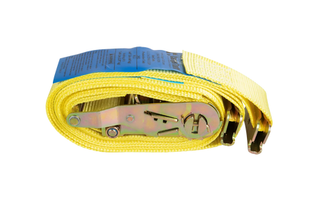 12' Yellow E - Track Ratchet Strap ($7.69 Each - Box of 20) - safeloadshop.com