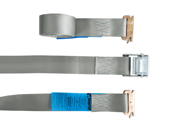 16' Gray E - Track Cam Strap ($8.76 Each - Box of 20) - safeloadshop.com