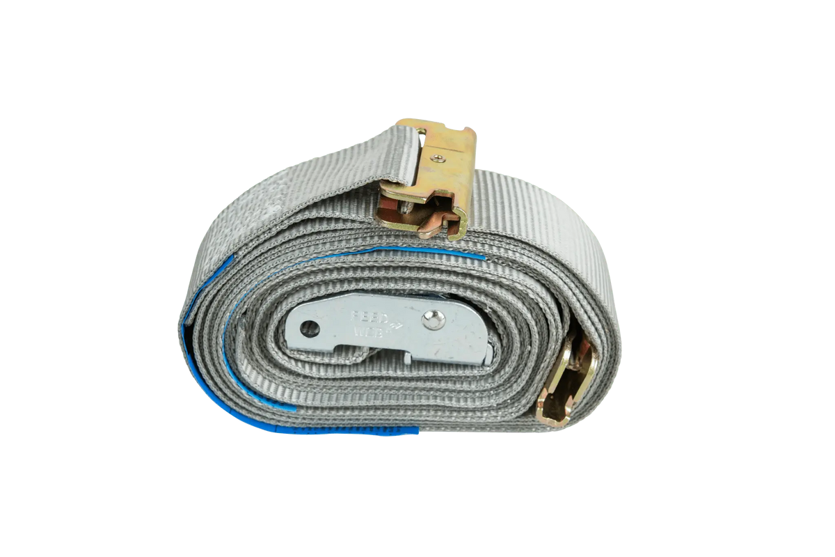 16' Gray E - Track Cam Strap ($8.76 Each - Box of 20) - safeloadshop.com