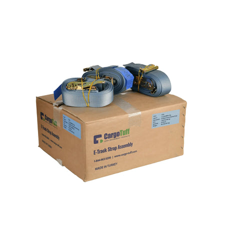 16’ Gray E - Track Ratchet Strap ($8.25 Each – Box of 20) - safeloadshop.com